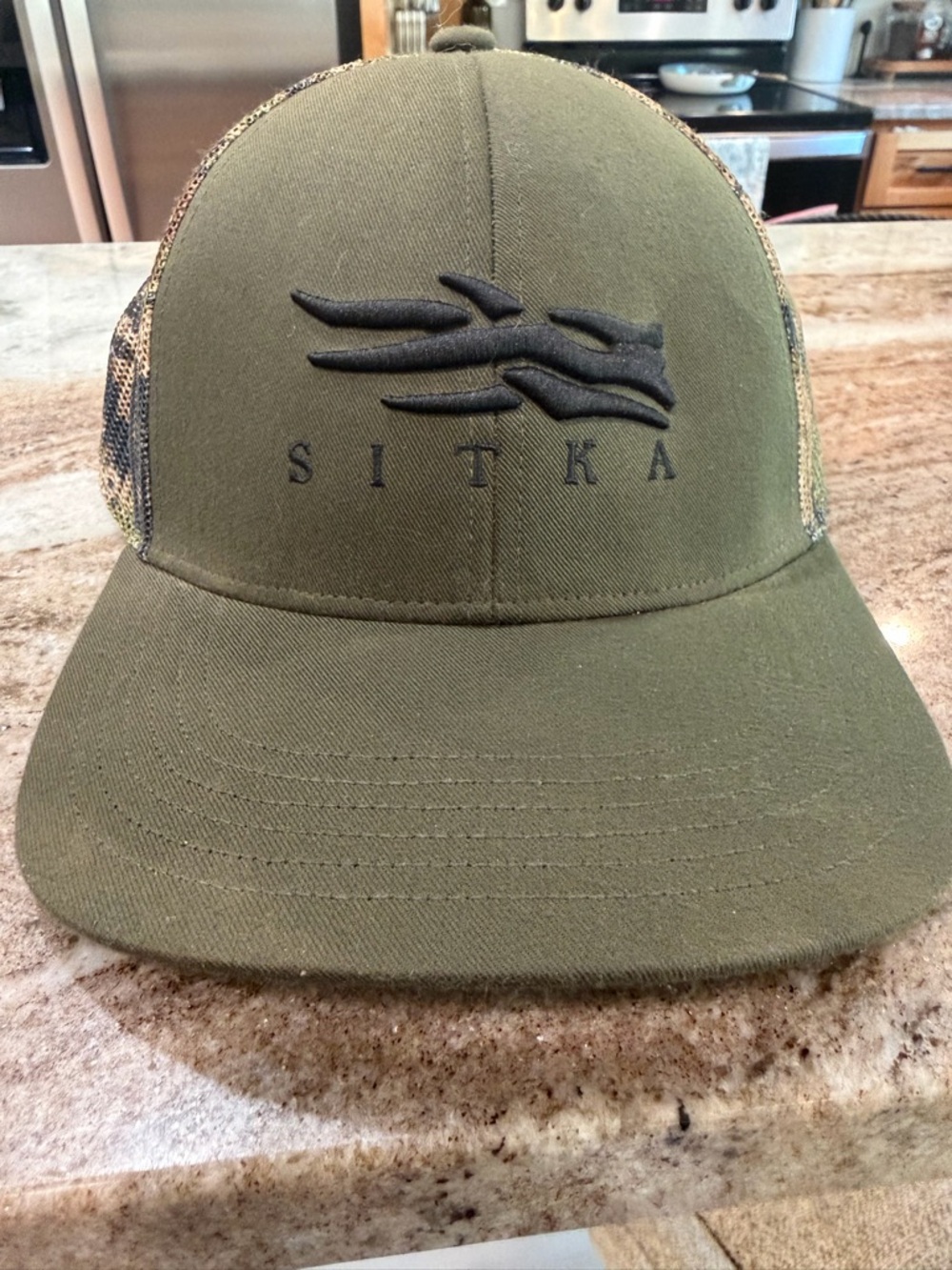 Sitka Olive Green Trucker Cap with Mesh Back